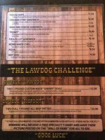 Spotted Dog Saloon menu