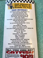 Boomarang Diner menu