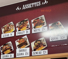 As Kebap menu