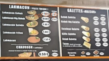 Aylin Döner Kebab menu