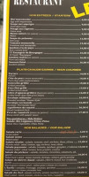 Aux Délices menu