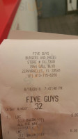 Five Guys menu