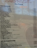 Chez Fourmi menu