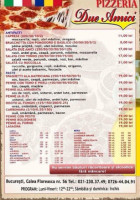 Pizzeria Due Amici menu