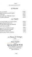 Au Bon Accueil menu