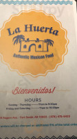 La Huerta Mexican Restaurant menu