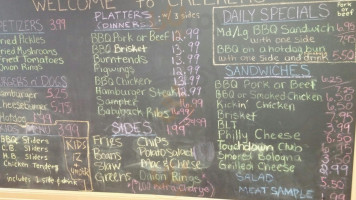 Creekers Bbq menu