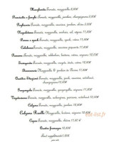 Cafe De La Paix menu