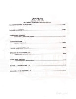 Jak's Burger Shak menu