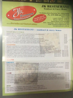 Jk Tandoori And Curry House menu