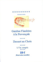 Le Pré Verger menu