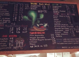 The Cosmic Cantina. menu