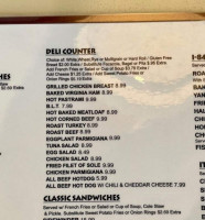 I-84 Diner menu