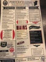 Porter Cullen menu