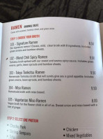 Simply Ramen menu