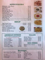 Golden Palace Restaurant menu