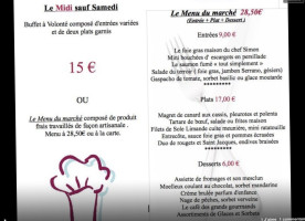 La Table du Terroir menu