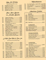 Benny Huie's menu