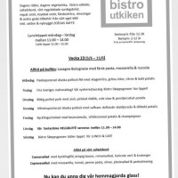 Bistro Utkiken menu