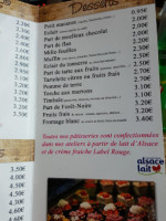 Poulaillon Issenheim menu