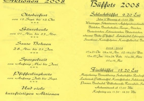 Speisegaststätte Zum Hannes menu