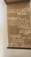 Daddy Cakes Bakery menu