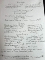 Calamity Jane's menu