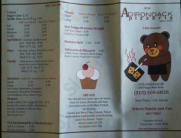 Adirondack Pizzeria menu