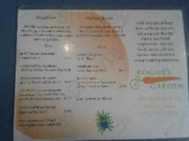 A Rogue's Garden menu