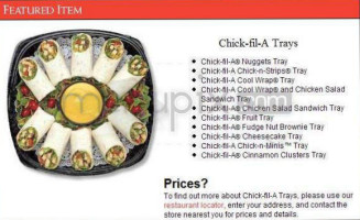 Chick-fil-a menu