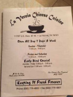 La Vernia Chinese Cuisine menu