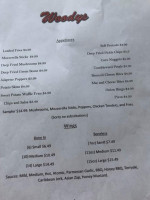 Woodys menu