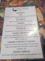 Cascada Grill menu