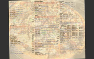 Big Richards Pizza menu