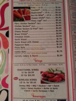 Sabo's Pizza menu