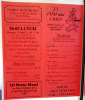 J's Fish Chips menu