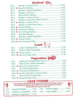 Szechuan Garden menu