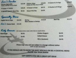 Sweet Lou's Lounge Grill menu