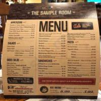 The Sample Room Tavern menu