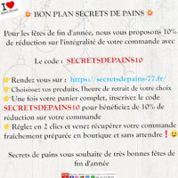 Secrets De Pains Avon Nombreux Parking Gratuit Entre 12h Et 14h menu