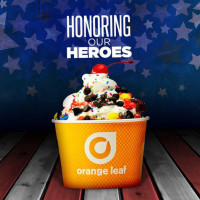 Orange Leaf Frozen Yogurt food