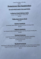 Cream Ridge Hometown menu