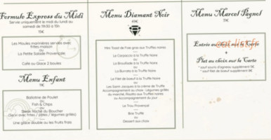 Le Petit Provençal menu