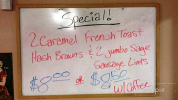 Bobby Shela's Cow Creek Cafe menu