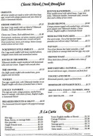 The Cafe On Hawk Creek menu