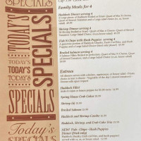 Spring House Family menu