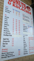 Paradise Donuts menu