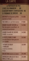 Bar Restaurant Le Hourgade menu