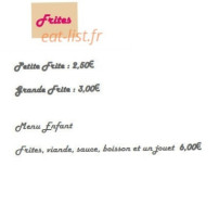 Le Royal Frites menu