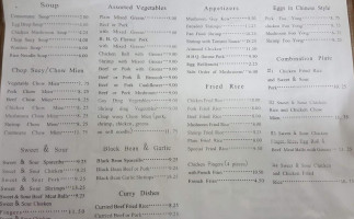 C V M Cafe menu